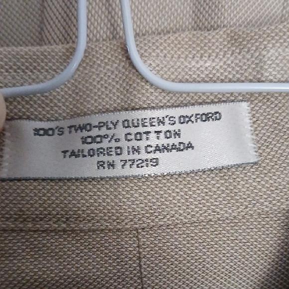 Men's Beige Casual Button Down Shirt - Picture 4 of 8